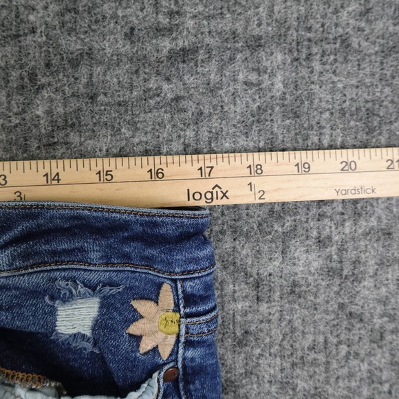 Judy‎ Blue Jeans Womens 13/31 Floral Embroidered High Rise Boyfriend JB88288 - Picture 10 of 13